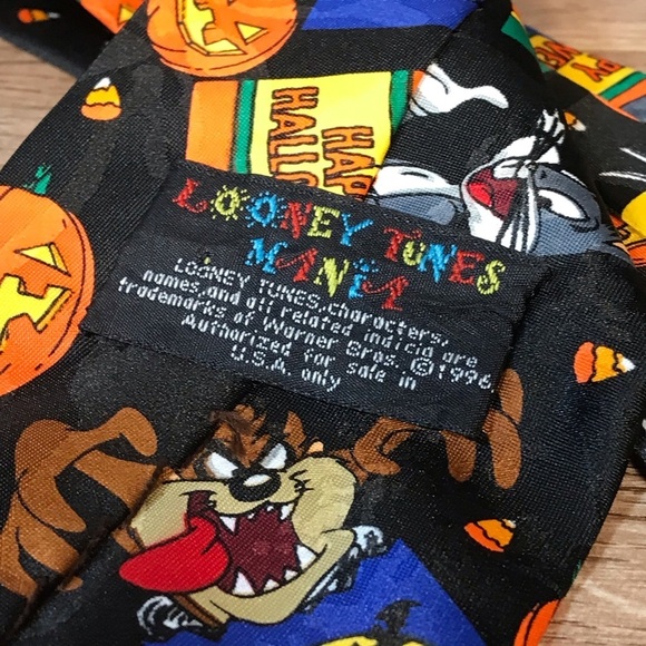 Warner Bros.‎ Looney Tunes Halloween Tweety Taz Tie 1996 - Picture 6 of 12